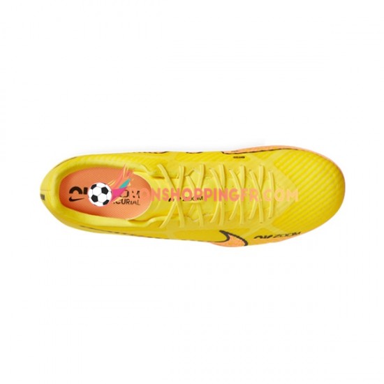 Nike Air Zoom Mercurial Vapor XV Academy TF Lucent Chaussures de football Rose Jaune