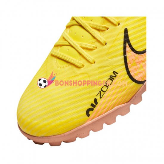 Nike Air Zoom Mercurial Vapor XV Academy TF Lucent Chaussures de football Rose Jaune