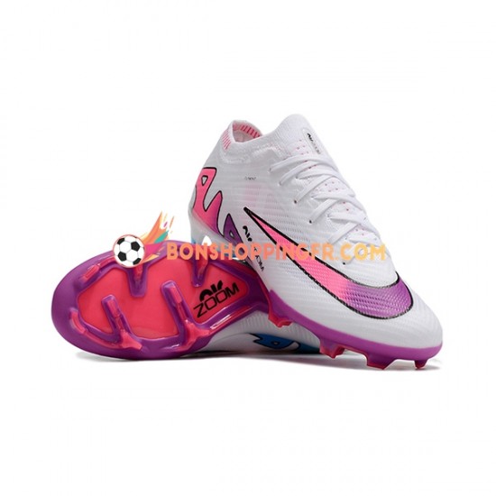 Nike Air Zoom Mercurial Vapor XV Elite AG Chaussures de football Violet Rose Blanc