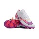 Nike Air Zoom Mercurial Vapor XV Elite AG Chaussures de football Violet Rose Blanc