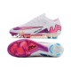 Nike Air Zoom Mercurial Vapor XV Elite AG Chaussures de football Violet Rose Blanc