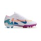 Nike Air Zoom Mercurial Vapor XV Elite AG Chaussures de football Violet Rose Blanc