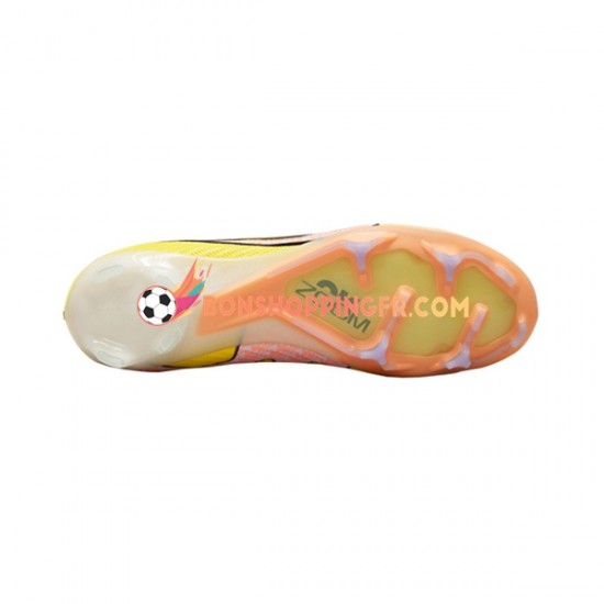 Nike Air Zoom Mercurial Vapor XV Elite FG Lucent Chaussures de football Rose Jaune