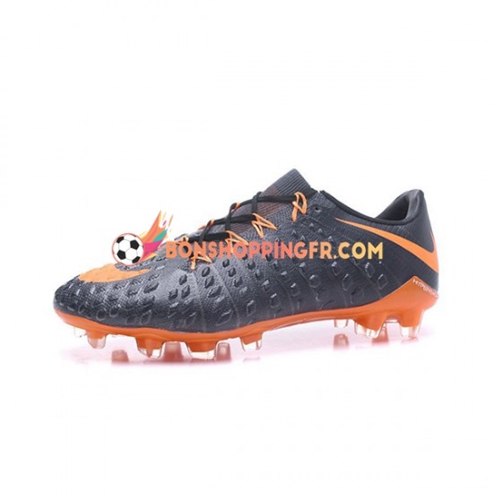 Nike HyperVenom Phantom III Elite FG Chaussures de football Orange Noir