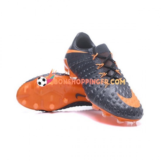 Nike HyperVenom Phantom III Elite FG Chaussures de football Orange Noir