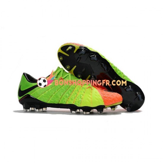 Nike HyperVenom Phantom III Elite FG Chaussures de football Orange Vert