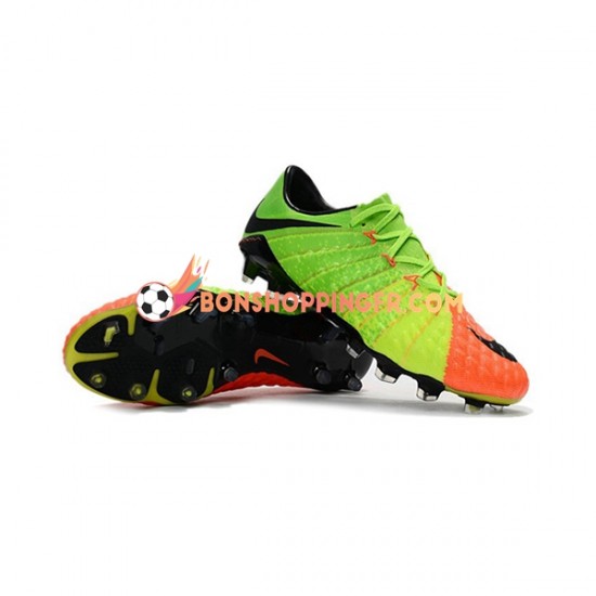 Nike HyperVenom Phantom III Elite FG Chaussures de football Orange Vert