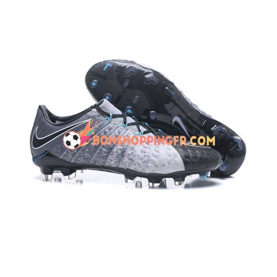 Nike HyperVenom Phantom III Elite FG Chaussures de football Gris Noir