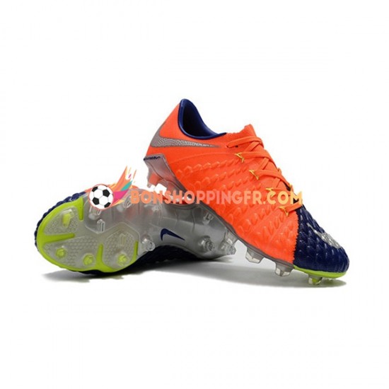 Nike HyperVenom Phantom III Elite FG Chaussures de football Orange Bleu