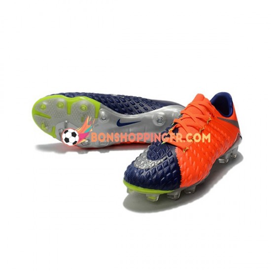 Nike HyperVenom Phantom III Elite FG Chaussures de football Orange Bleu