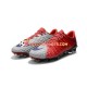 Nike HyperVenom Phantom III Elite FG Chaussures de football Rouge Gris