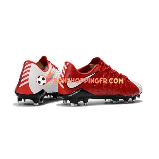 Nike HyperVenom Phantom III Elite FG Chaussures de football Rouge Blanc