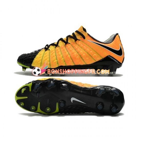 Nike HyperVenom Phantom III Elite FG Chaussures de football Jaune Noir