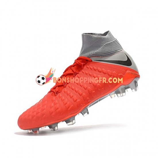 Nike Hypervenom Phantom 3 Elite DF FG Chaussures de football Rouge Gris