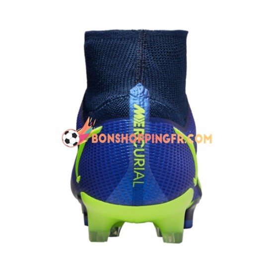 Nike Mercurial Superfly VIII Recharge Elite FG Chaussures de football Bleu Jaune