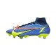 Nike Mercurial Superfly VIII Recharge Elite SG Pro AC Chaussures de football Bleu Jaune