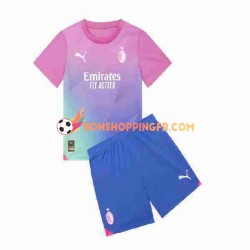 Maillot 3ème AC Milan 2023-2024 Manches Courtes Jeune Enfant(+shorts)