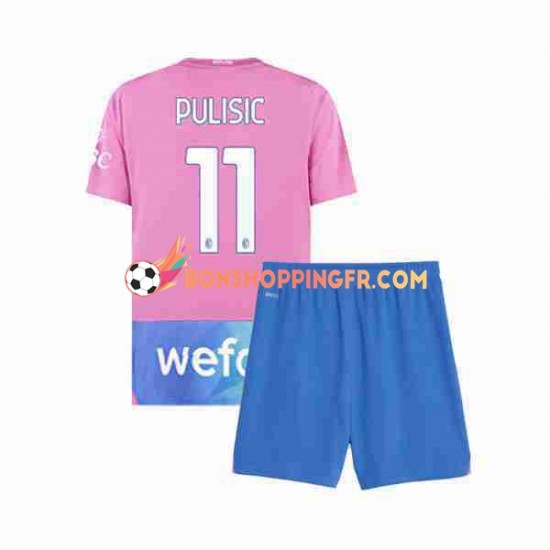 Maillot 3ème AC Milan Christian Pulisic 11 2023-2024 Manches Courtes Jeune Enfant(+shorts)