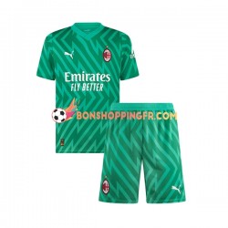 Maillot Domicile AC Milan Gardien 2023-2024 Manches Courtes Jeune Enfant(+shorts)