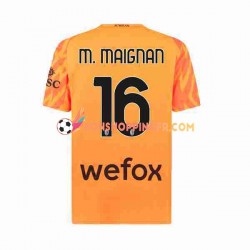 Maillot Extérieur AC Milan Gardien Mike Maignan 16 2023-2024 Manches Courtes Homme