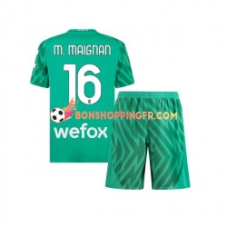 Maillot Domicile AC Milan Gardien Mike Maignan 16 2023-2024 Manches Courtes Jeune Enfant(+shorts)