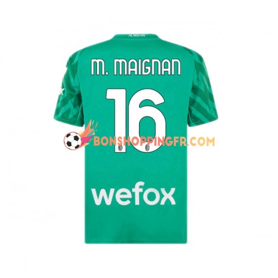 Maillot Domicile AC Milan Gardien Mike Maignan 16 2023-2024 Manches Courtes Homme