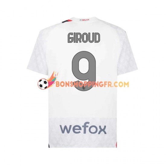 Maillot Extérieur AC Milan Olivier Giroud 9 2023-2024 Manches Courtes Homme