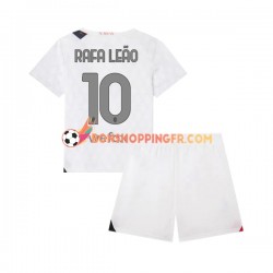 Maillot Extérieur AC Milan Rafael Leao 10 2023-2024 Manches Courtes Jeune Enfant(+shorts)