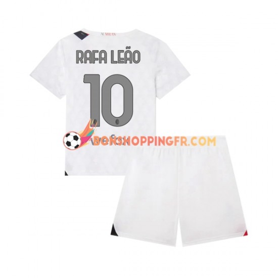 Maillot Extérieur AC Milan Rafael Leao 10 2023-2024 Manches Courtes Jeune Enfant(+shorts)