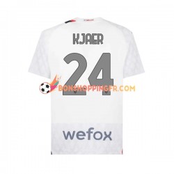 Maillot Extérieur AC Milan Simon Kjaer 24 2023-2024 Manches Courtes Homme
