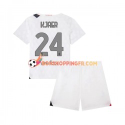 Maillot Extérieur AC Milan Simon Kjaer 24 2023-2024 Manches Courtes Jeune Enfant(+shorts)