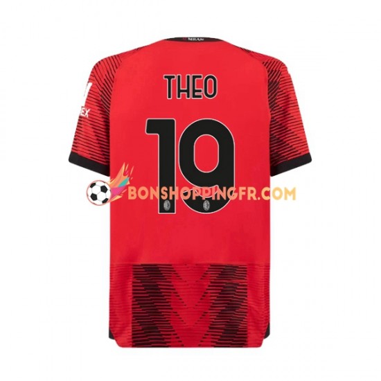 Maillot Domicile AC Milan Theo Hernandez 19 2023-2024 Manches Courtes Homme
