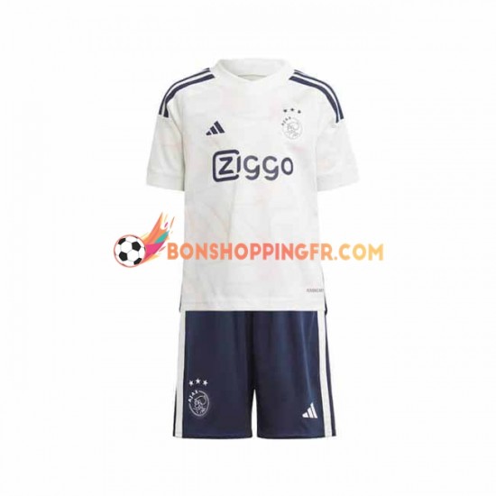 Maillot Extérieur Ajax Amsterdam 2023-2024 Manches Courtes Jeune Enfant(+shorts)