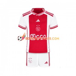 Maillot Domicile Ajax Amsterdam 2023-2024 Manches Courtes Jeune Enfant(+shorts)