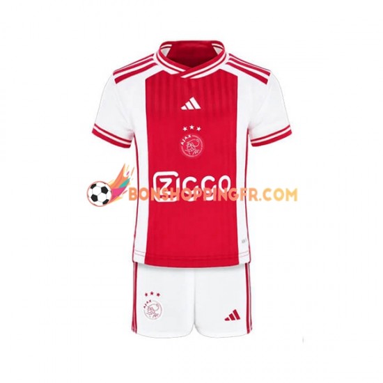 Maillot Domicile Ajax Amsterdam 2023-2024 Manches Courtes Jeune Enfant(+shorts)