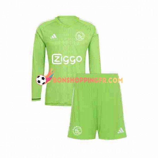 Maillot Domicile Ajax Amsterdam Gardien 2023-2024 Manches Longues Jeune Enfant(+shorts)