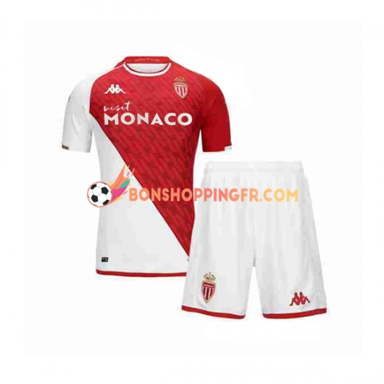 Maillot Domicile AS Monaco 2023-2024 Manches Courtes Jeune Enfant(+shorts)