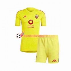 Maillot Domicile AS Rome Gardien 2023-2024 Manches Courtes Jeune Enfant(+shorts)