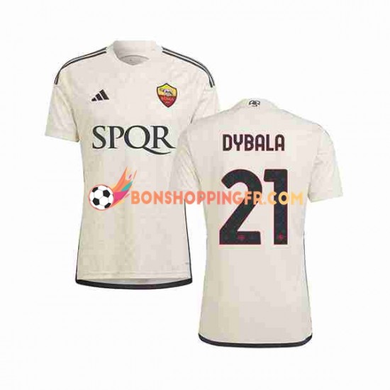 Maillot Extérieur AS Rome Paulo Dybala 21 2023-2024 Manches Courtes Homme