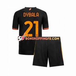 Maillot 3ème AS Rome Paulo Dybala 21 2023-2024 Manches Courtes Jeune Enfant(+shorts)