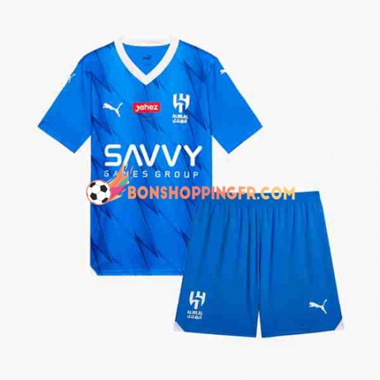 Maillot Domicile Al Hilal 2023-2024 Manches Courtes Jeune Enfant(+shorts) Maillot Domicile Al Hilal 2023-2024 Manches Courtes Jeune Enfant(+shorts)