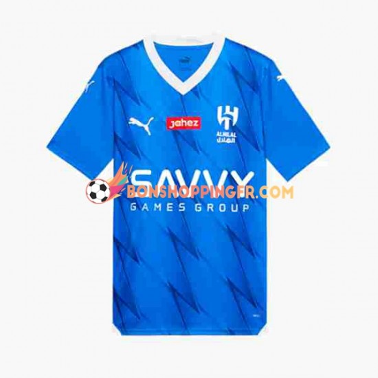 Maillot Domicile Al Hilal 2023-2024 Manches Courtes Homme Maillot Domicile Al Hilal 2023-2024 Manches Courtes Homme