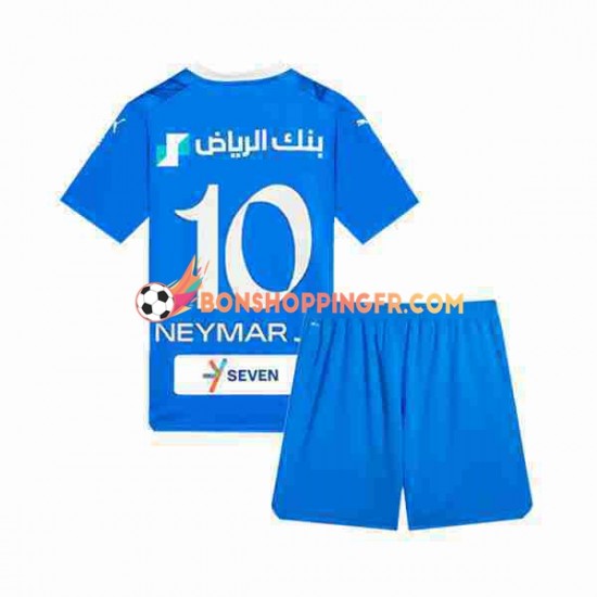 Maillot Domicile Al Hilal Neymar JR 10 2023-2024 Manches Courtes Jeune Enfant(+shorts)