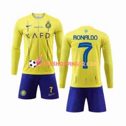 Maillot Domicile Al-Nassr Cristiano Ronaldo 7 2023-2024 Manches Longues Jeune Enfant(+shorts)