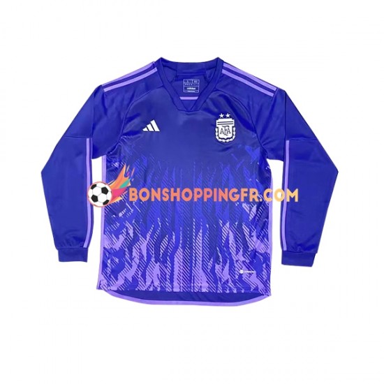 Maillot Extérieur Argentine Coupe du Monde 2022 Manches Longues Homme