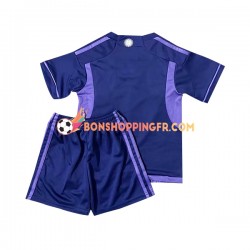 Maillot Extérieur Argentine Coupe du Monde 2022 Manches Courtes Jeune Enfant(+shorts)