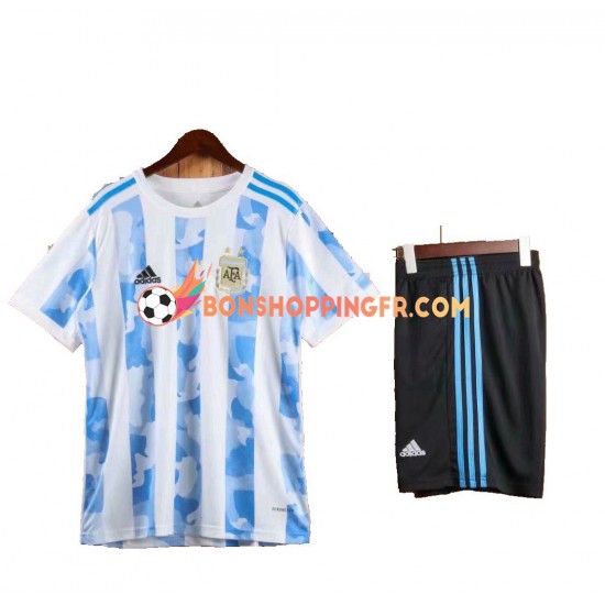 Maillot Domicile Argentine 2021 Manches Courtes Jeune Enfant(+shorts)