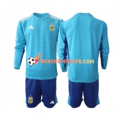 Maillot 3ème Argentine Gardien 2023 Manches Longues Jeune Enfant(+shorts)