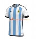 Maillot Domicile Argentine Coupe du Monde 2022 Manches Courtes Homme