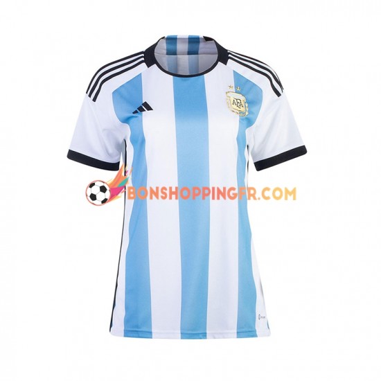 Maillot Domicile Argentine Coupe du Monde 2022 Manches Courtes Femme